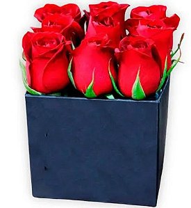 Mini Box com 9 Rosas Vermelhas
