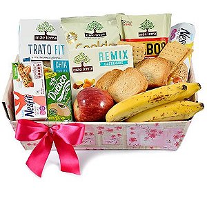 Cesta Fitness Para Presente - BRINDE BUQUÊ DE 06 ROSAS COLORIDAS