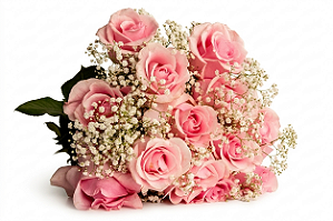 Luxuoso buquê de rosas colombianas na cor rosa