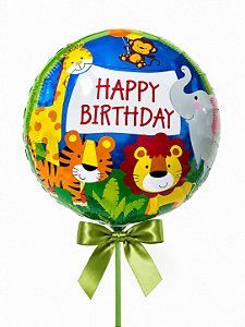 Balão Happy Birthday Safari