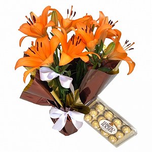 Lírio Laranja com Ferrero Rocher