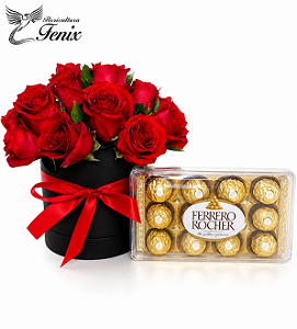 Box Amor Eterno – 12 Rosas Vermelhas