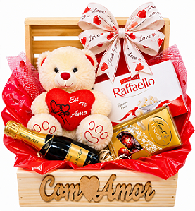 Luxuoso Baú com Chocolates e Chandon