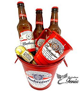 Balde Pequeno Cerveja Budweiser e Ferrero Rocher