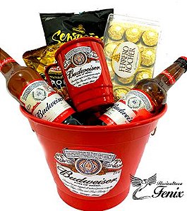 Mega Balde de Budweiser com Ferrero Rocher