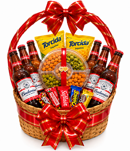 Cesta Premium: Cervejas, Amendoins e Chocolates
