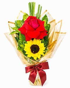 Duo de Girassol e Rosa Premium