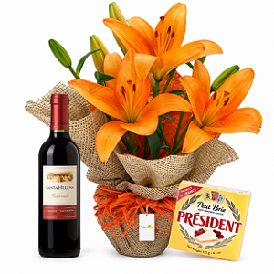 Lírio Laranja com Vinho & Queijo