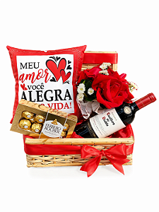 Baú "Felicidade com vinho"