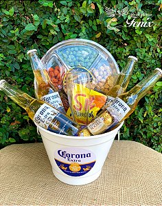 Balde de Corona Extra com Mix de Amendoins