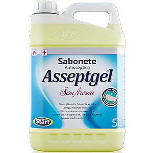 Sabonete Antisséptico Asseptgel sem Aroma 5Lts
