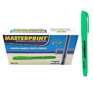 CANETA MARCA TEXTO VERDE MP 612 MASTERPRINT