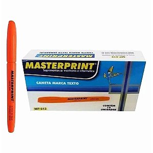 CANETA MARCA TEXTO LARANJA MP 612 MASTERPRINT