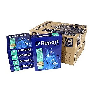 Papel Sulfite Report A4 75gr Caixa Com 2500 Folhas 5 Resmas