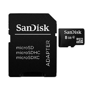 Cartão de Memória Micro SD de 8GB SanDisk SDSDQM-008G-B35A - Preto