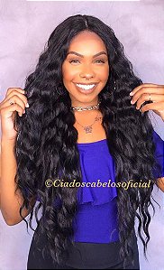 Lace front fibra premium Cacheada Nessa COR 1B