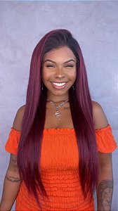 Lace Front Cabelo Humano Vivi Marsala