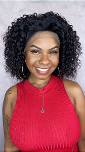 Peruca Lace Front Cabelo Humano Cacheado Gina