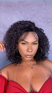 Peruca Lace Front Cabelo Humano Cacheado Dahlia