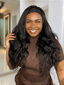 Peruca Cabelo Humano Headband 60cm