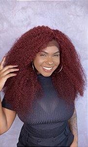 Peruca Lace Front Cabelo Humano Cachos Afro Pandora