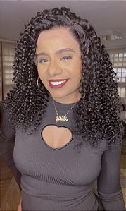 Peruca Lace Front Cabelo Humano Cacheado Keila