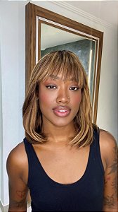 Peruca Cabelo Humano Mariana Lux Mechas F2/10