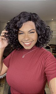 Peruca Lace Front L part Cabelo Humano Sofia Lux Preta