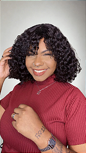 Peruca Miolo Lace Cabelo Humano Camila Lux Preta