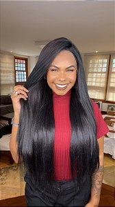 Peruca Lace Front Fibra Premium Yaki Gal