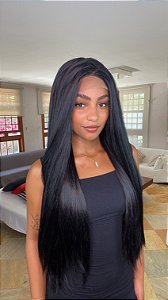 Peruca Lace Front Fibra Premium Mariana Preta