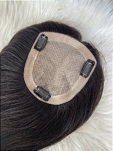 Prótese Capilar Cabelo Humano Removível Fake Scalp M