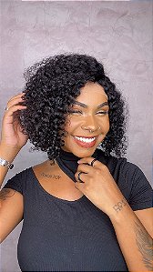 Peruca Lace Front Cabelo Humano Afro Bianca
