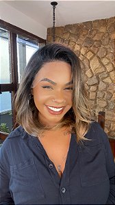 Peruca Lace Front Fibra Premium BELENA Loira 8/30