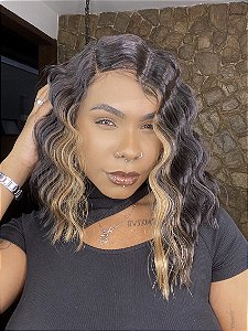 Lace Front HD Fibra Premium Tidal Deep Waver Mechas
