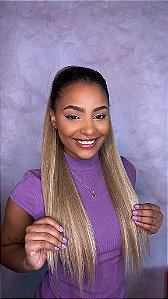 Rabo de Cavalo Fibra Premium Bronya Ondulado Loira T2/27/613