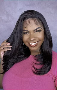 Peruca Lace Front Fibra Orgânica Julia Preto 1B