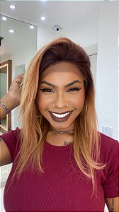 Peruca Lace Front Cabelo Humano Sarah Ombré Loiro  1B/27