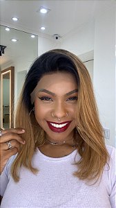 Peruca Lace Front Cabelo Humano Emma Ombré Loiro 1B/27