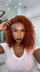 Peruca Lace Front Cabelo Humano Luisa Ruivo 350