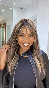 Peruca Cabelo Humano Pantera Pamela Loiro Mechas