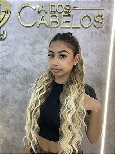 Rabo de Cavalo Fibra Premium Bronya cor Loiro T2/27/613