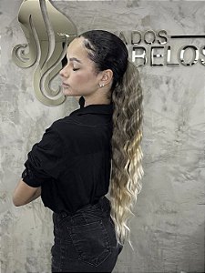 Rabo de Cavalo Fibra Premium Bronya cor Loiro T2/27/613