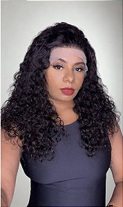 Peruca Lace Front Cabelo Humano Cacheada Longa Dana