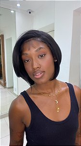 Peruca Lace Front Fibra Premium Minka Castanho Escuro 2