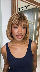 Peruca Miolo Cabelo Humano Chloe Loiro Mechas 2/10