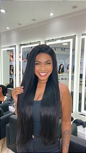 Peruca Lace Front Cabelo Humano Beatrice 32 Castanho Escuro