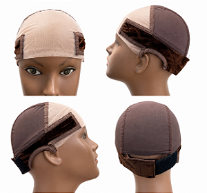 CAP HAIR GRIPP - Touca com acabamento em Lace+Hairgrip para fixação de Próteses e Laces
