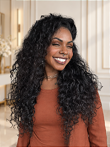 Peruca Lace Front Cabelo Humano Cacheado Colet Water