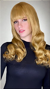 Peruca fibra futura Tereza loiro dourado